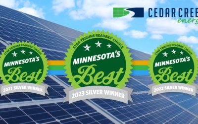 Celebrating Three Consecutive Wins: Cedar Creek Energy Again Named One of “Minnesota’s Best”